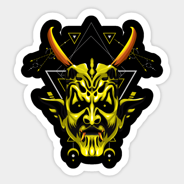 oni mask devil Sticker by SHINIGAMII